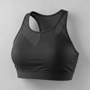 JoyLab Black Mesh High Neck Sports Bra